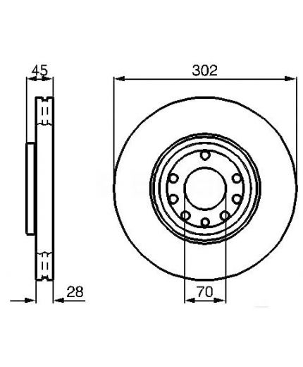 BOSCH Тормозной диск передний