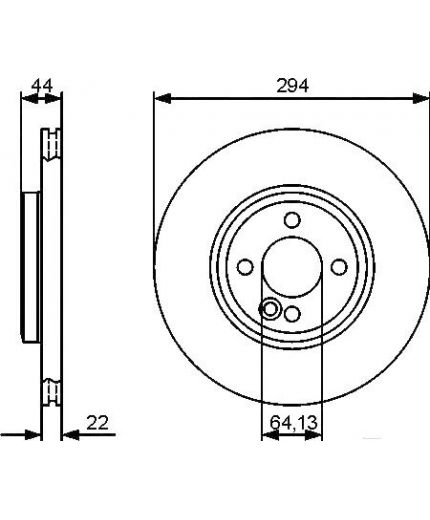 BOSCH Тормозной диск передний