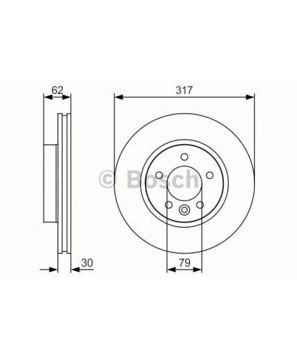 BOSCH Тормозной диск передний