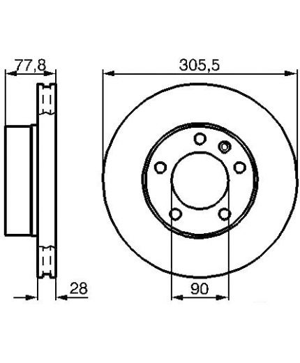BOSCH Тормозной диск