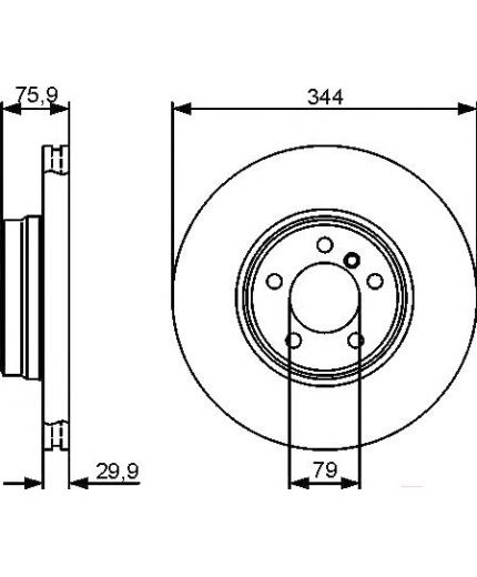 BOSCH Тормозной диск передний