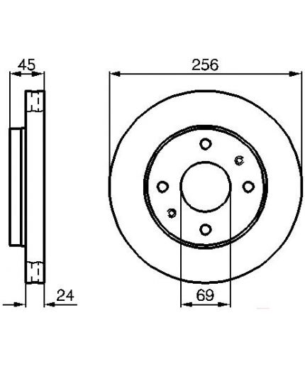 BOSCH Тормозной диск передний