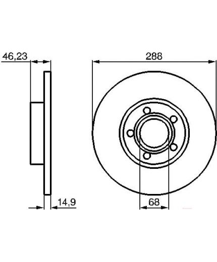 BOSCH Тормозной диск