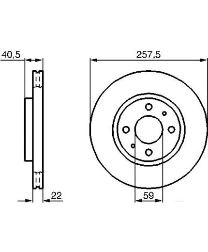 BOSCH Тормозной диск передний