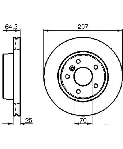 BOSCH Тормозной диск передний