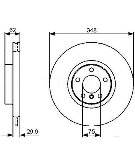 BOSCH Тормозной диск передний