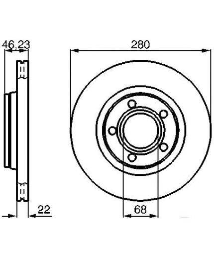BOSCH Тормозной диск передний