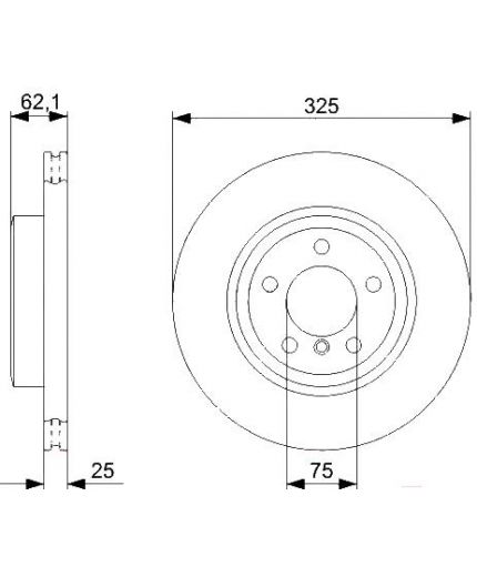 BOSCH Тормозной диск передний