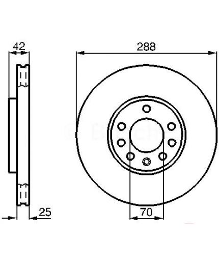 BOSCH Тормозной диск передний