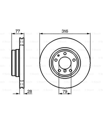 BOSCH Тормозной диск
