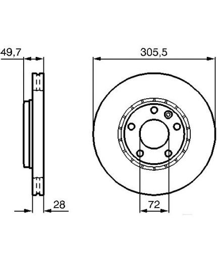BOSCH Тормозной диск