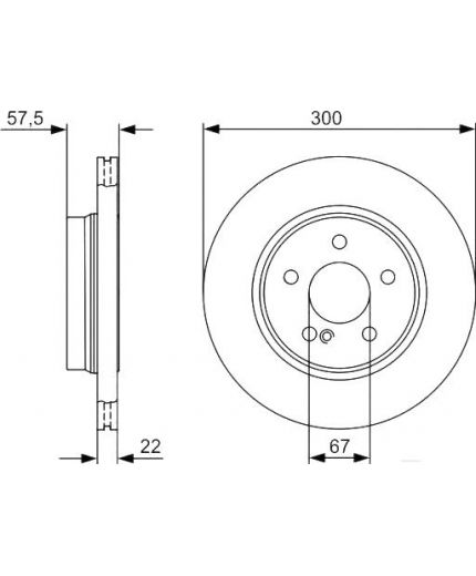 BOSCH Тормозной диск задний
