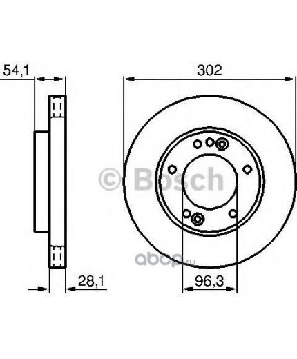 BOSCH Тормозной диск передний