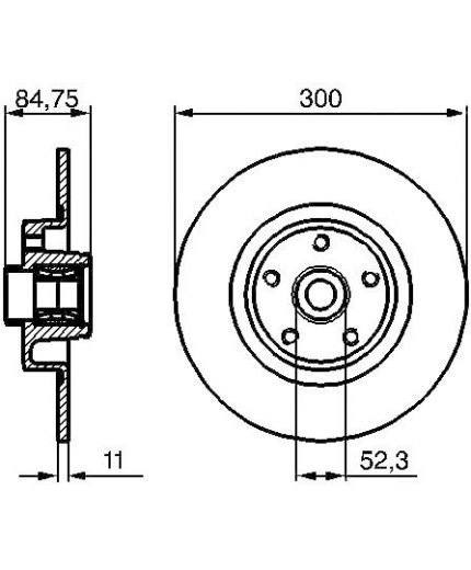 BOSCH Тормозной диск задний