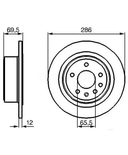 BOSCH Тормозной диск задний