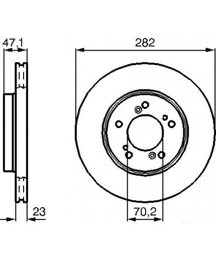 BOSCH Тормозной диск передний