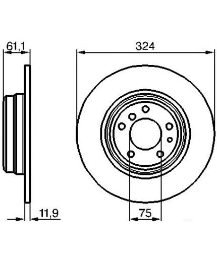 BOSCH Тормозной диск