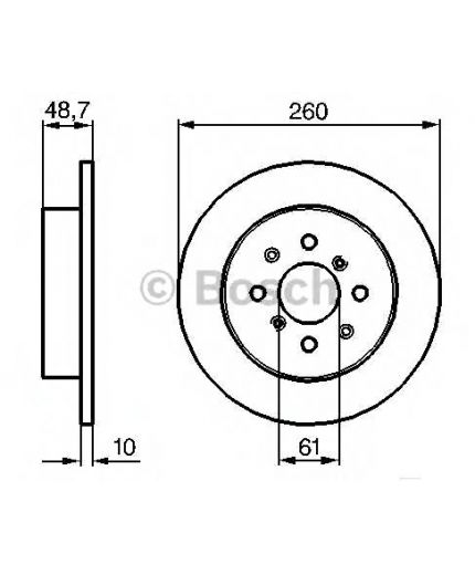 BOSCH Тормозной диск