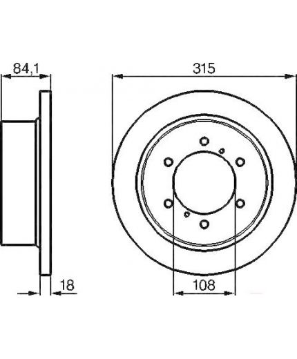 BOSCH Тормозной диск