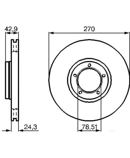 BOSCH Тормозной диск