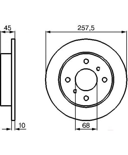 BOSCH Тормозной диск