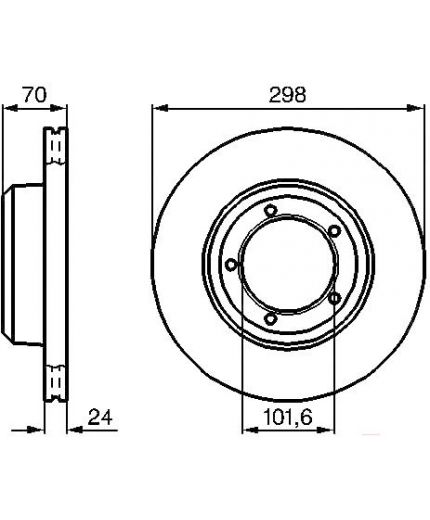 BOSCH Тормозной диск