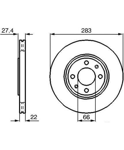 BOSCH Тормозной диск