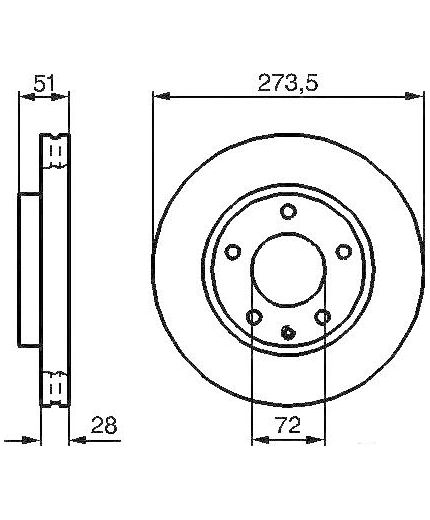 BOSCH Тормозной диск