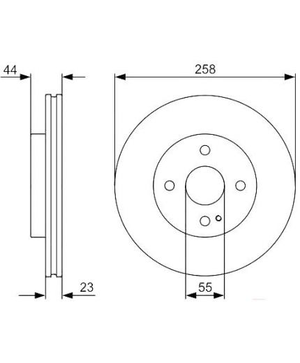 BOSCH Тормозной диск