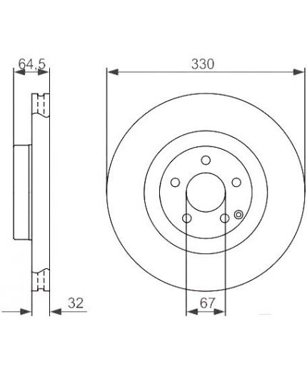 BOSCH Тормозной диск