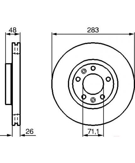 BOSCH Тормозной диск