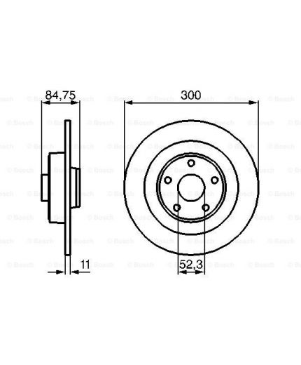 BOSCH Тормозной диск