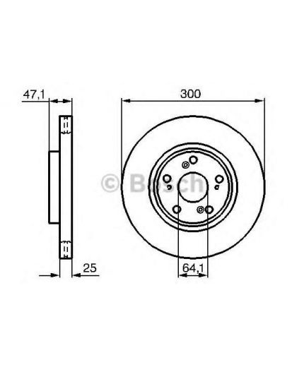BOSCH Тормозной диск