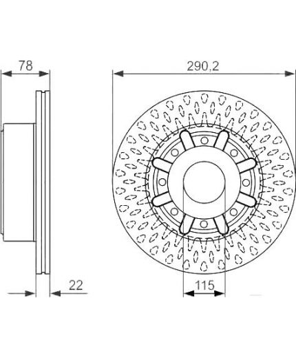 BOSCH Тормозной диск