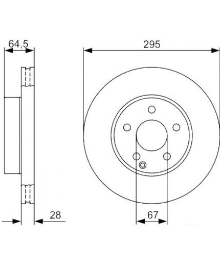 BOSCH Тормозной диск