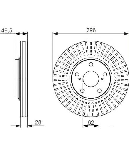BOSCH Тормозной диск