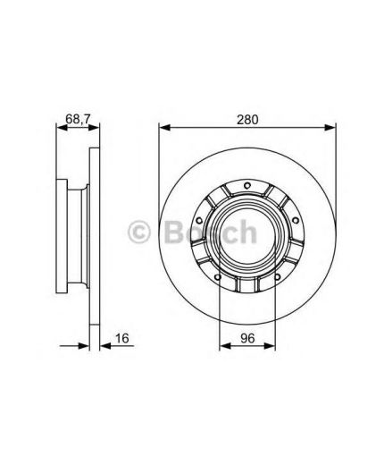 BOSCH Тормозной диск