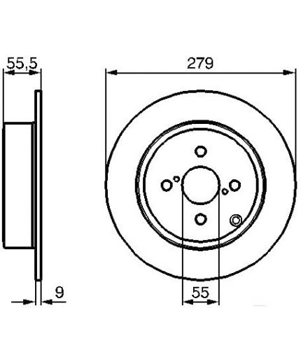 BOSCH Тормозной диск