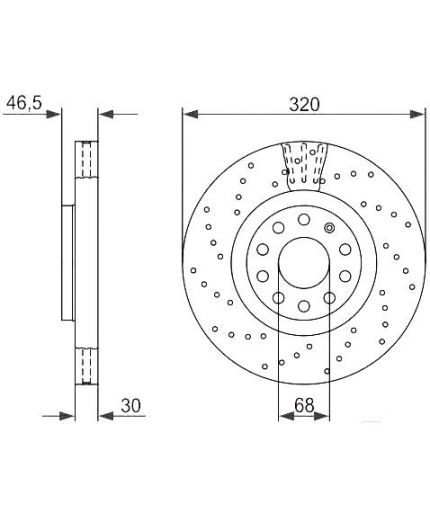 BOSCH Тормозной диск