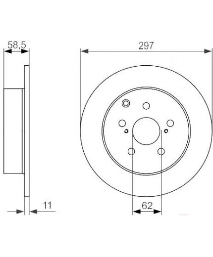 BOSCH Тормозной диск