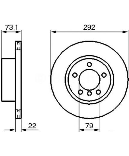 BOSCH Тормозной диск