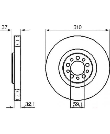 BOSCH Тормозной диск