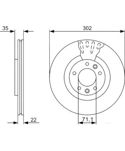 BOSCH Тормозной диск
