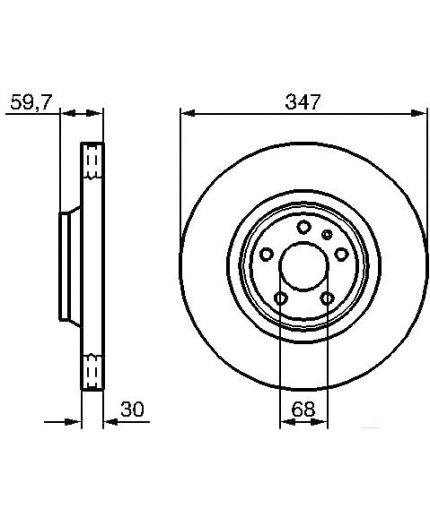BOSCH Тормозной диск
