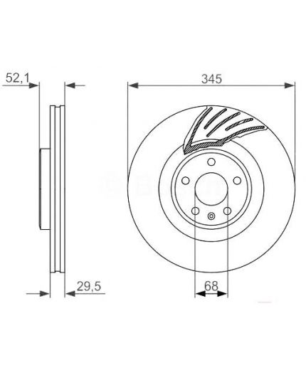 BOSCH Тормозной диск