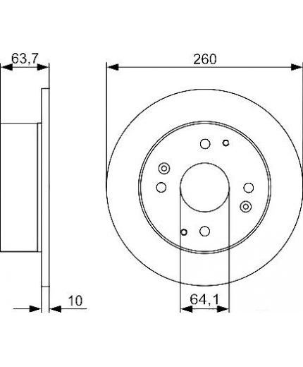 BOSCH Тормозной диск