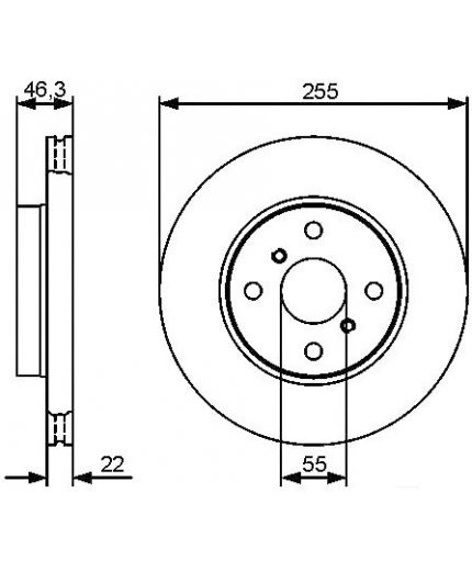 BOSCH Тормозной диск