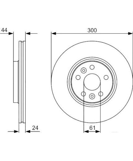 BOSCH Тормозной диск