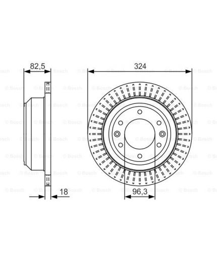BOSCH Тормозной диск