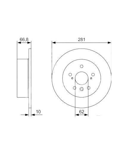 BOSCH Тормозной диск